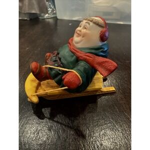 Dept 56  Merry Makers Christmas Solomon‎ the Sledder without box